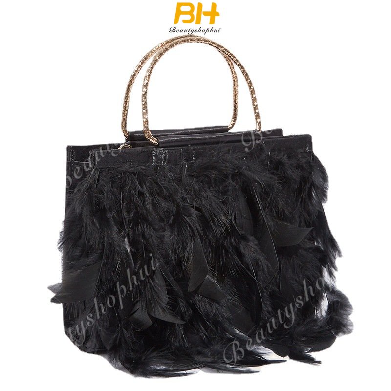 Túi Xách Lông Vũ Thiết Kế Mới Cao Cấp Thời Trang Dành Cho Nữ