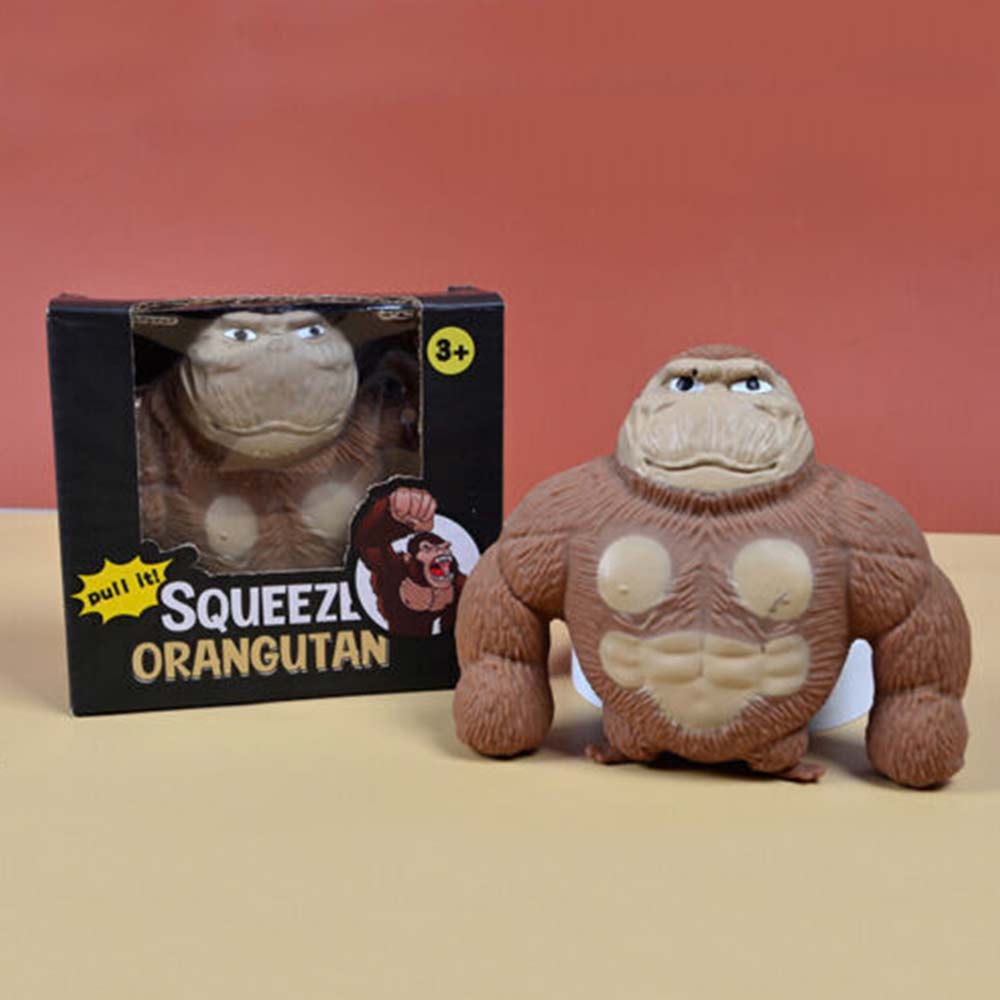 Simulation Gorilla Ape Stretchy Squishy Antistress Squeeze Elastic Monkey Toy