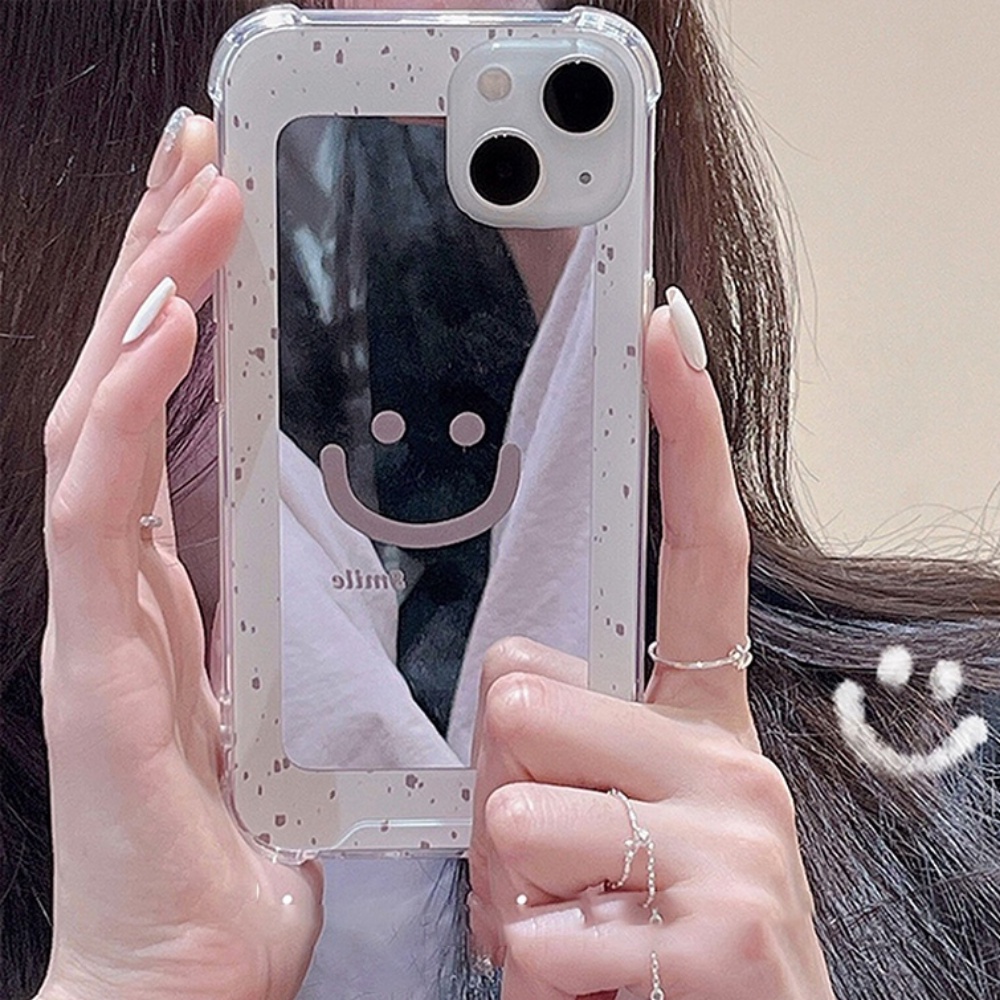 Ốp Điện Thoại TPU Mềm Chống Bụi Bẩn Chống Thấm Nước Gắn Gương Trang Điểm Thời Trang Cho IPhone 11 12 13 14 Pro Max