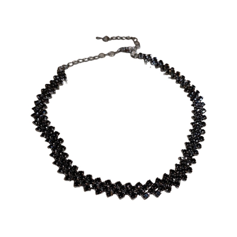 Vòng Cổ choker Đính Kim Cương Toàn Diện Phong Cách Âu Mỹ Độc Đáo Thời Trang Cho Nữ