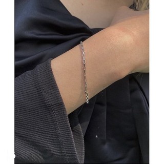 vòng tay xích vuông bé bằng thép Titan - có thể điều chỉnh kích cỡ/ 2098