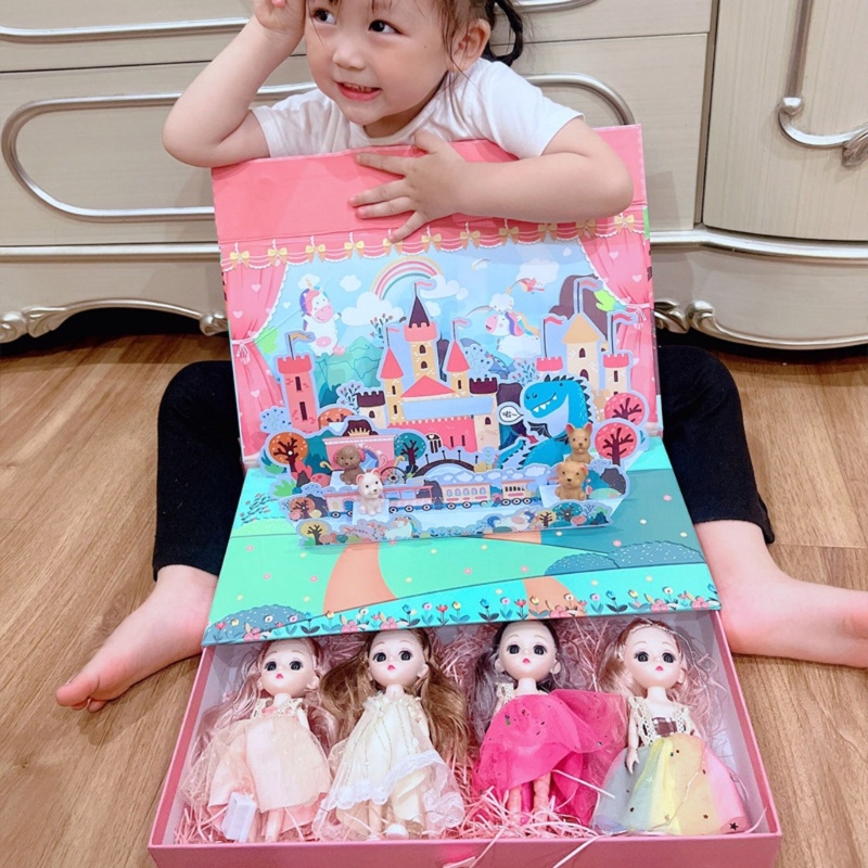 Bộ 4 Búp Bê Mini 5 inch Dành Cho Bé Gái