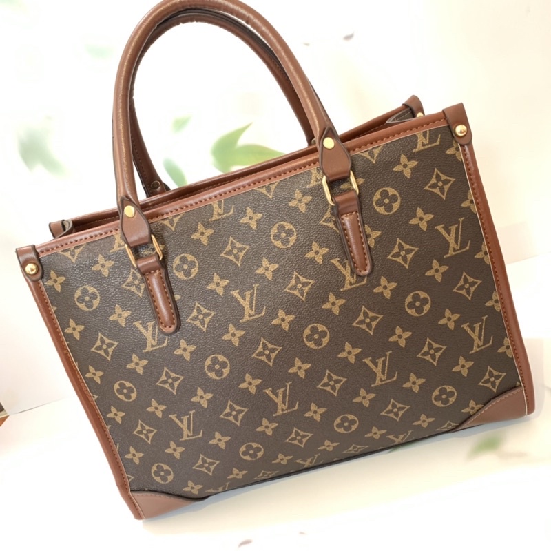 Túi xách công sở nữ chất da họa tiết GD/LV size 36 đựng vừa A4