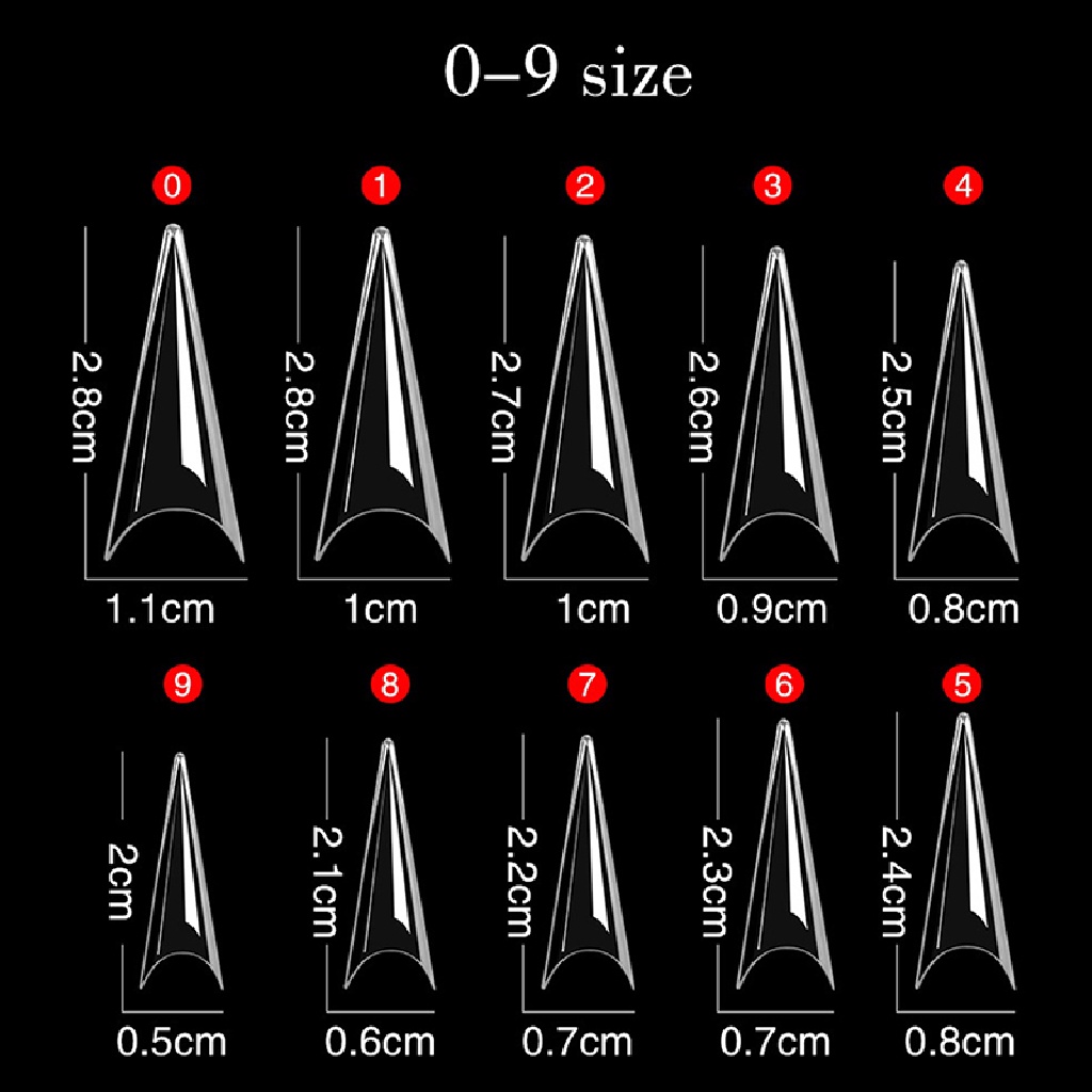 Set 100 Móng Tay Giả Nửa Đầu Nối Dài Chuyên Dụng