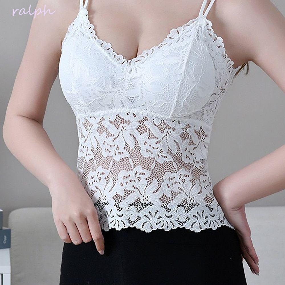 Áo Lót Hai Dây Mỏng Phối Ren Hình Bướm Sau Lưng Có Đệm Ngực Gợi Cảm