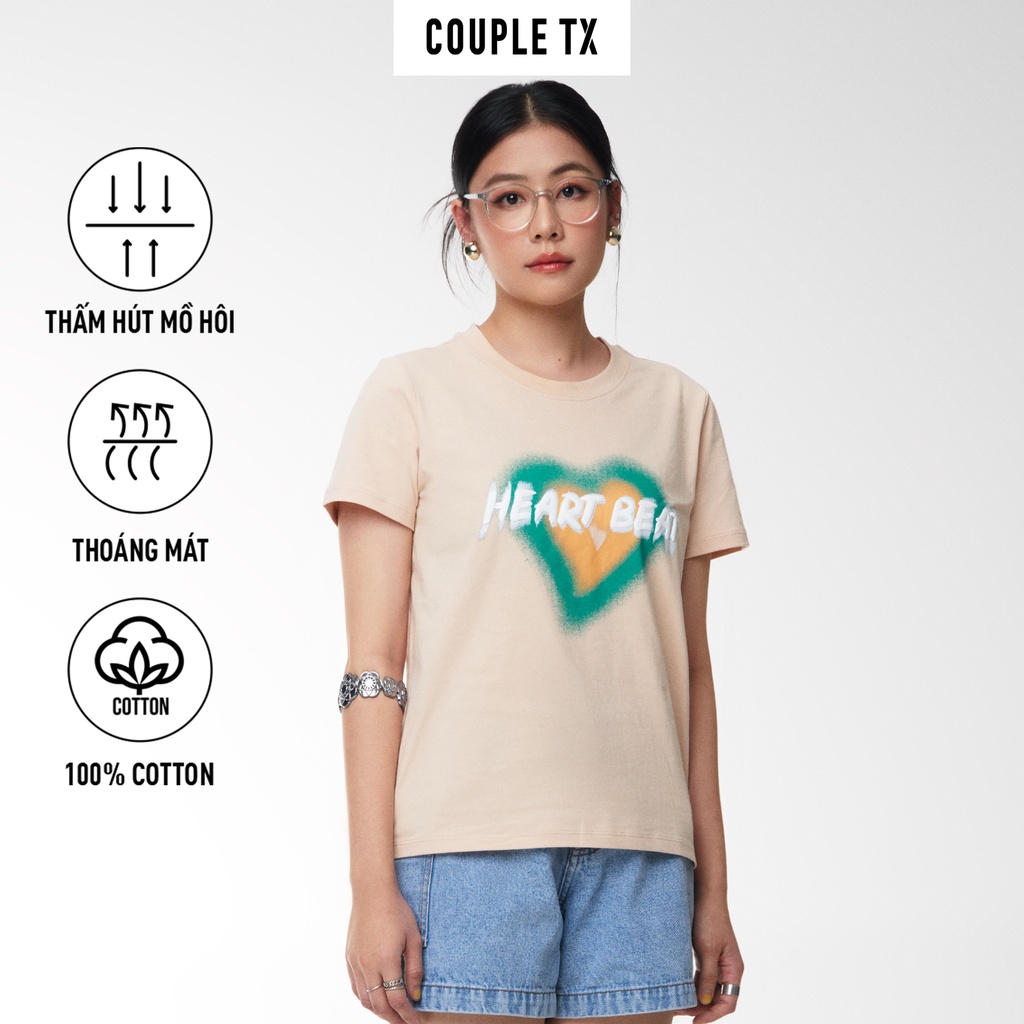 Áo Thun Nữ Couple TX In Graphics Heart Beat WTS 2241