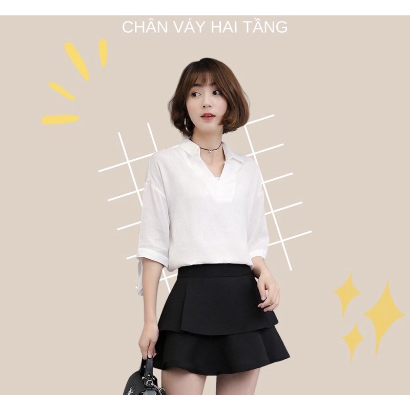Chân váy 2 TẦNG TRƠN  có quần trong//Thiên Yết
