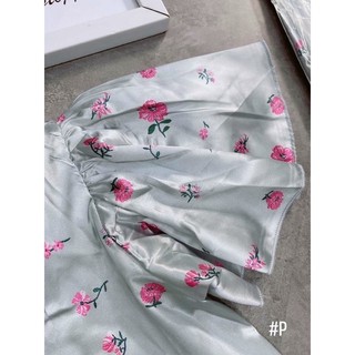 váy bbd hoa lụa gấm