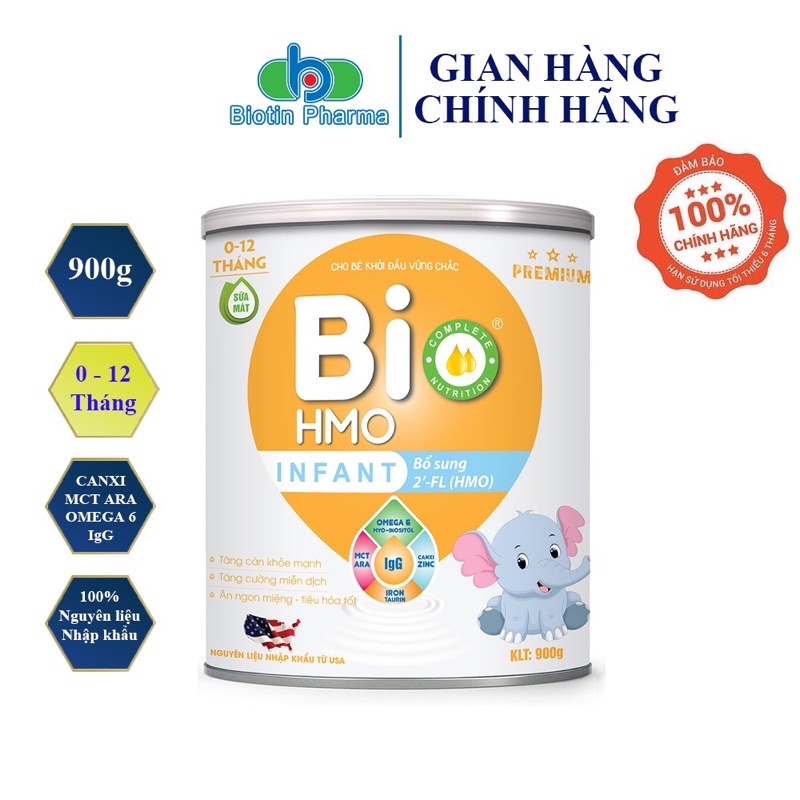 Sữa Bột BIO HMO INFANT 400g,900G - Giúp Bé Tăng Cân Khỏe Mạnh - Dành Cho Trẻ Từ 6 - 12 Tháng Tuổi