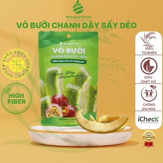 Vỏ bưởi chanh dây sấy dẻo nonglamfood giúp bổ sung năng lượng mỗi ngày túi 45g