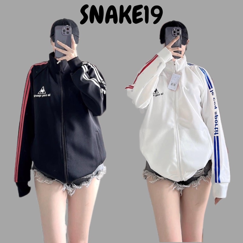 (XẢ KHO )Áo khoác Umi thể thao LECONG SPORTS logo con gà tay sọc cam form rộng Unisex (HK007)