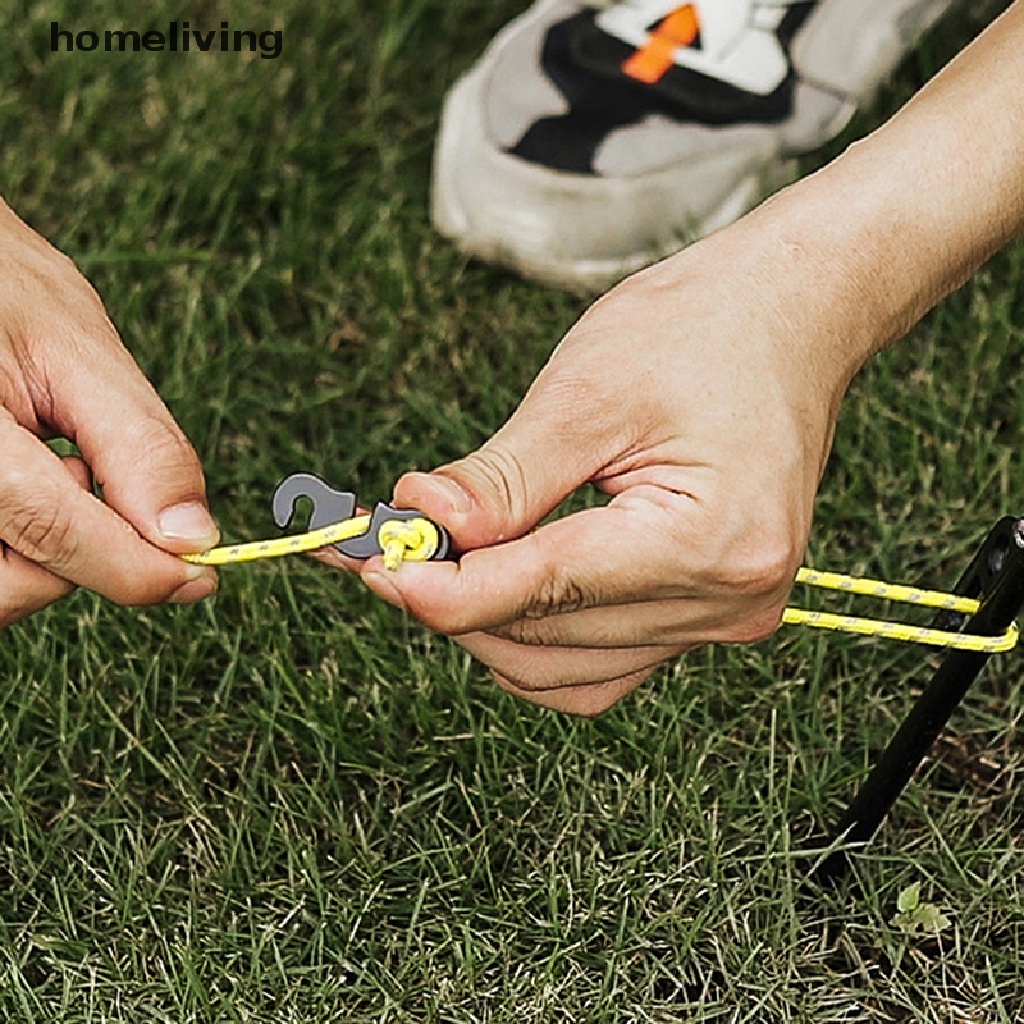 Bộ 10 Móc Khóa Dây Lều Cắm Trại Hình Chữ S Tùy Chỉnh Tiện Dụng