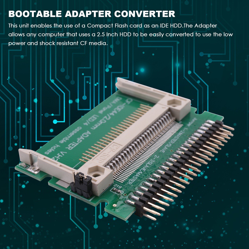 Thẻ Chuyển Đổi Cf Card Sang Ide 44Pin 2Mm Male 2.5 Inch Hdd