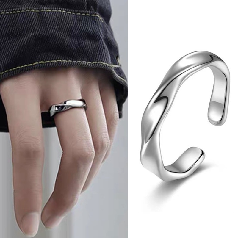 Nhẫn Hở Thiết Kế Đơn Giản Cá Tính Cho Nam Nữ