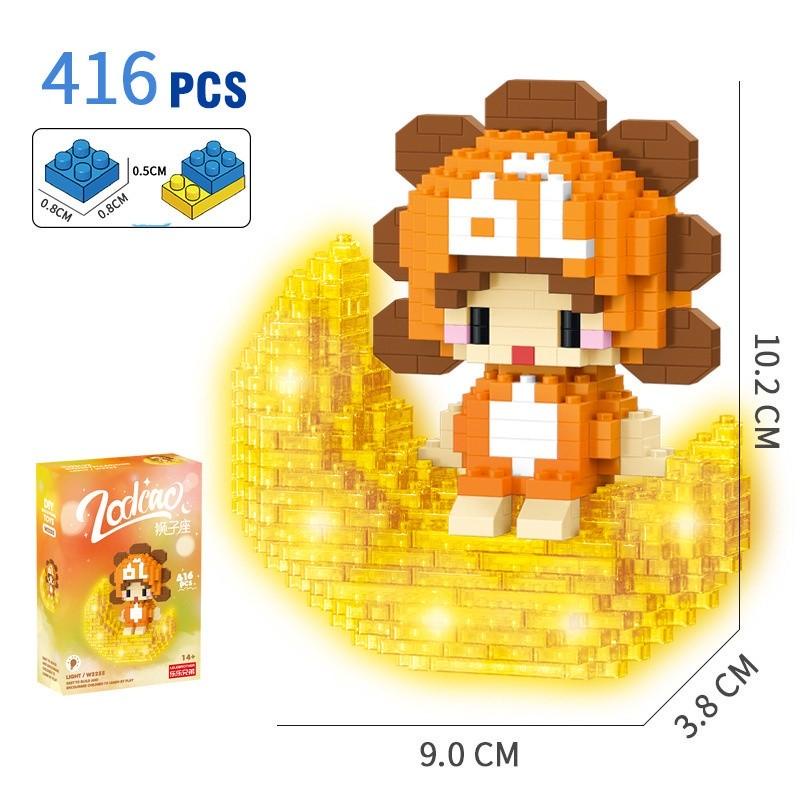 Bộ Đồ Chơi Lắp Ráp Mô Hình Phi Hành Gia 3D Dễ Thương Cho Bé có 12 con giáp ko sop