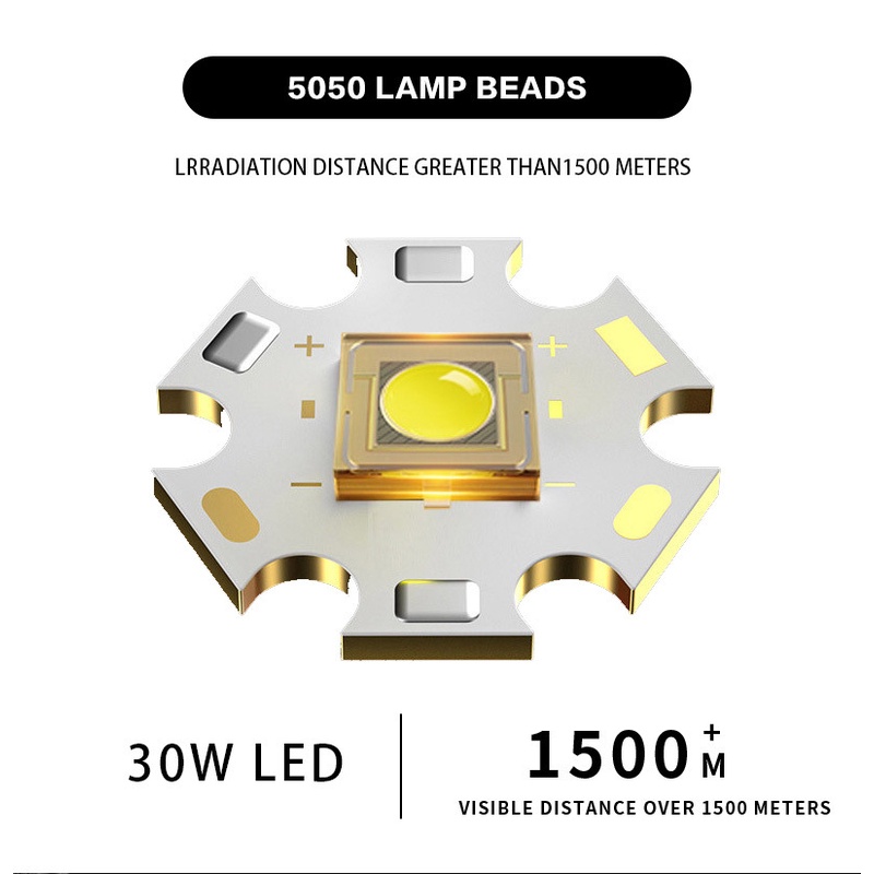 Đèn pin siêu sáng Đèn Pin Chiếu Tia laser Ánh Sáng Trắng Công Suất Cao Sạc USB Chống Thấm Nước Đèn pin cầm tay