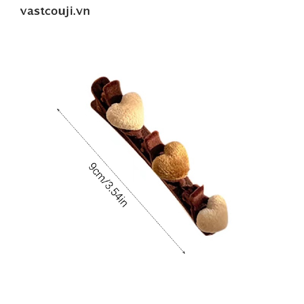 Kẹp Tóc Hình Trái Tim Hai Lớp Thời Trang Thu Đông Cho Nữ