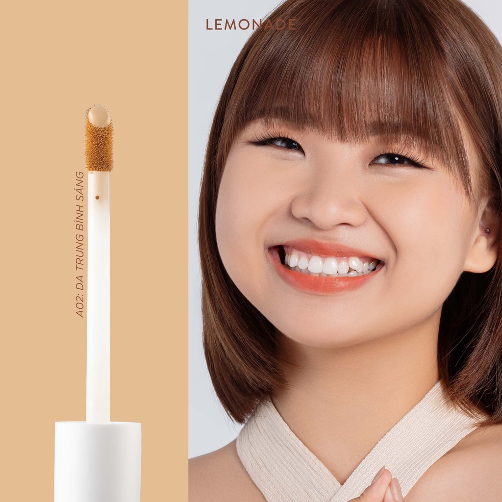 Combo Lemonade Kem che khuyết điểm kiềm dầu bền màu Matte Addict Concealer 3g và Cọ che khuyết điểm Concealer Brush 10g