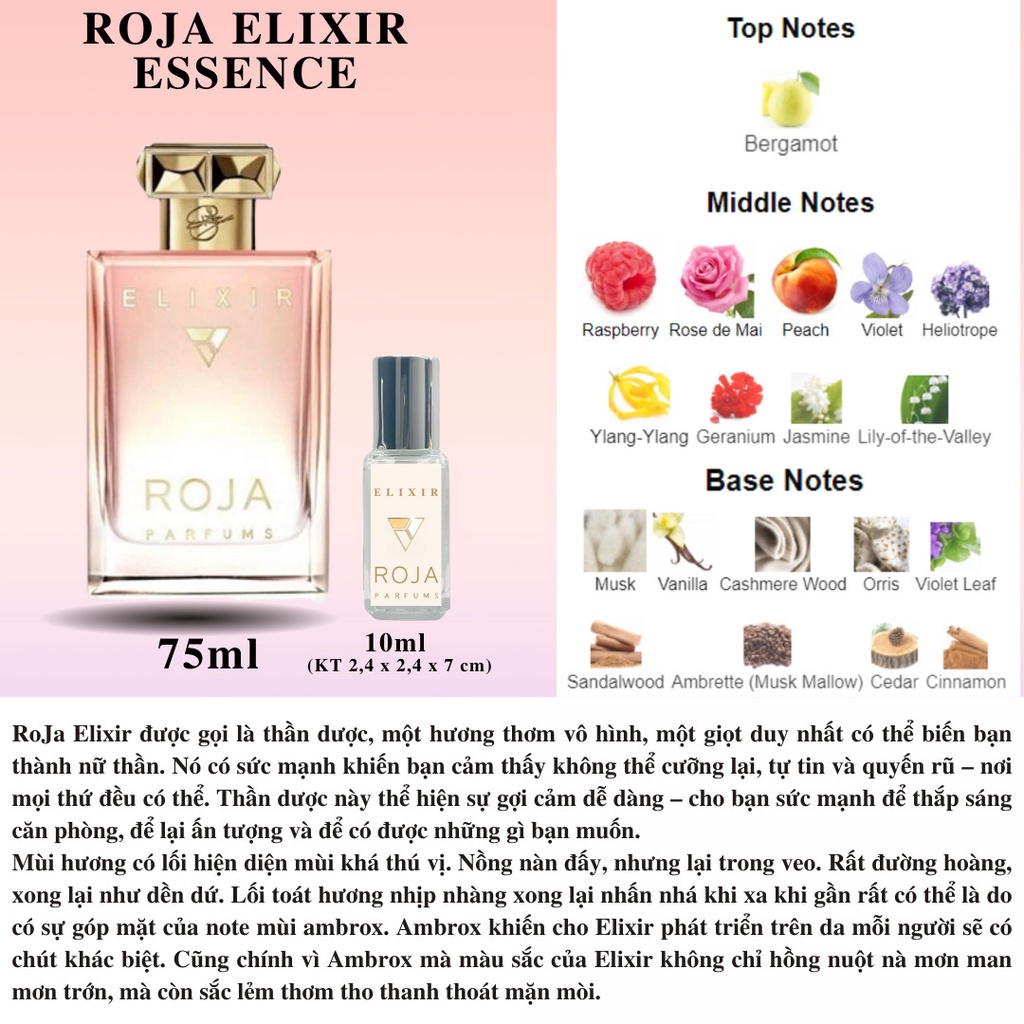 Nước hoa chính hãng cao cấp - Roja Parfums Elixir Essence De Parfum