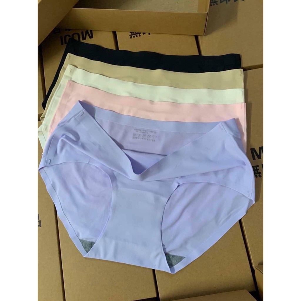 Hộp 5 quần lót nữ, Quần lót MJ su lụa mềm mịn không đường may cao cấp chuẩn loại 1