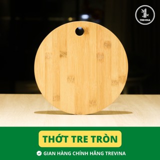 Thớt tre trevina - thớt tre tròn 27x2cm . thớt tre không tạo mùn, kháng khuẩn, nhanh khô.