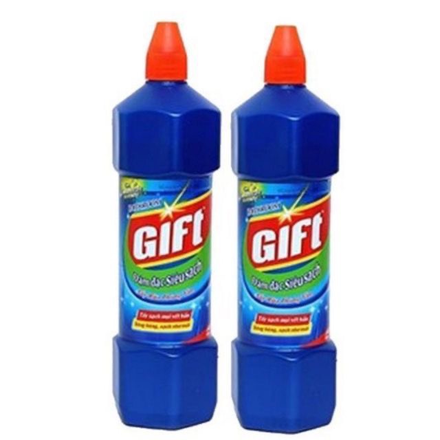 Nước Tẩy Bồn Cầu Toilet Nhà Vệ Sinh Gift Đậm Đặc Chai 900ml và 600ml Chọn