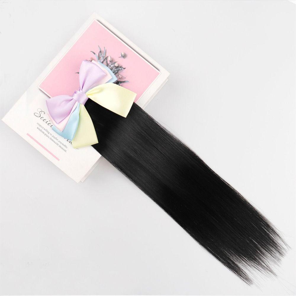 Dây Buộc Tóc Đuôi Ngựa Thẳng Dài Mềm Mịn Chất Lượng Cao Thời Trang Dùng Làm Đạo Cụ Chụp Ảnh