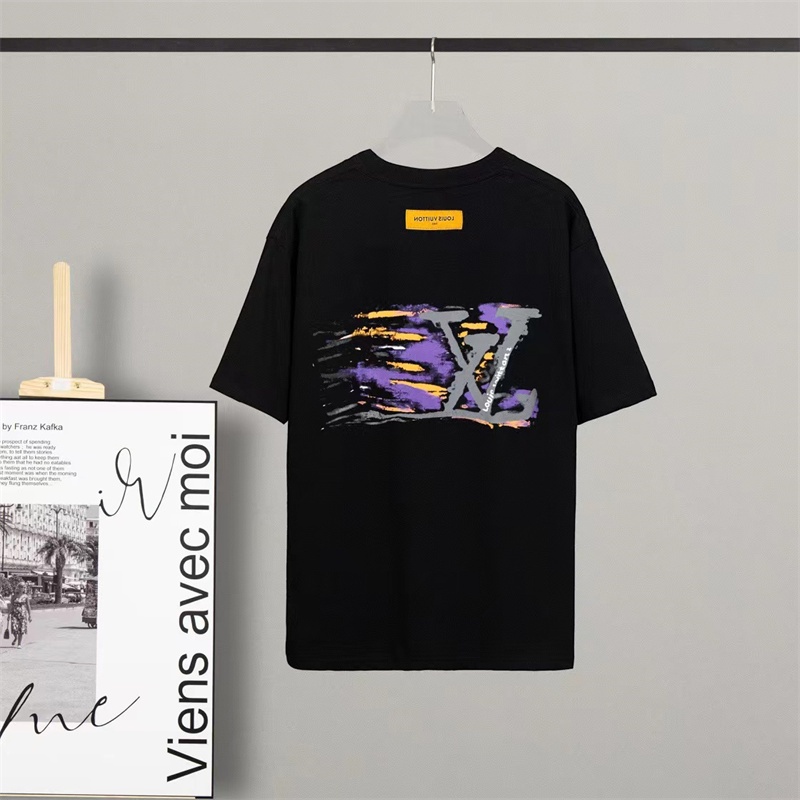 Áo Thun Tay Ngắn In Họa Tiết graffiti Cỡ Lớn L-V Thời Trang Chất Lượng Cao Cho Nam Và Nữ