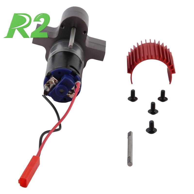 Động Cơ Chổi Than 370 + Hộp Số Tản Nhiệt Bằng Hợp Kim Thép Nâng Cấp Cho WPL Henglong C14 C24 B14 B24 B16 B36 4X4 6X6