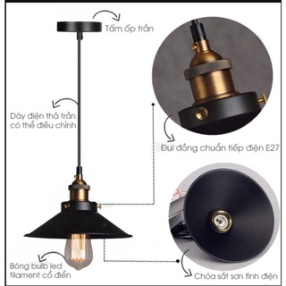 Đèn thả đĩa đui đồng phi 300 HL1005-300