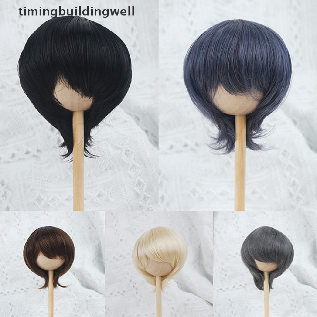 Tóc Giả Ngắn Thẳng Cho Búp Bê 21.5-23cm Tỉ Lệ 1 / 3