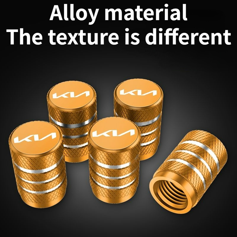 Bộ 5 Nắp Van Lốp Xe Hơi KIA KX3 / 5 / 7 Stonic Sportage Roi Forte K3K5K7