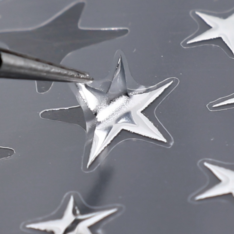 1 Tấm Sticker Họa Tiết Chữ Thập / Ngôi Sao / Ngôi Sao Nổi 3D Tự Dính Trang Trí Móng Nghệ Thuật