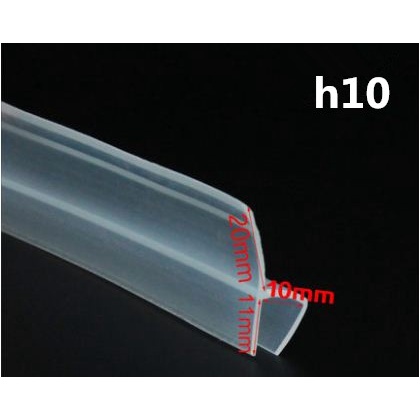 Cuộn Dây Cao Su silicone 2M Dán Cửa Kính / Cửa Sổ / Nhà Tắm Hình Chữ F / h Kích Thước 6 / 8 / 10 / 12Mm Kính