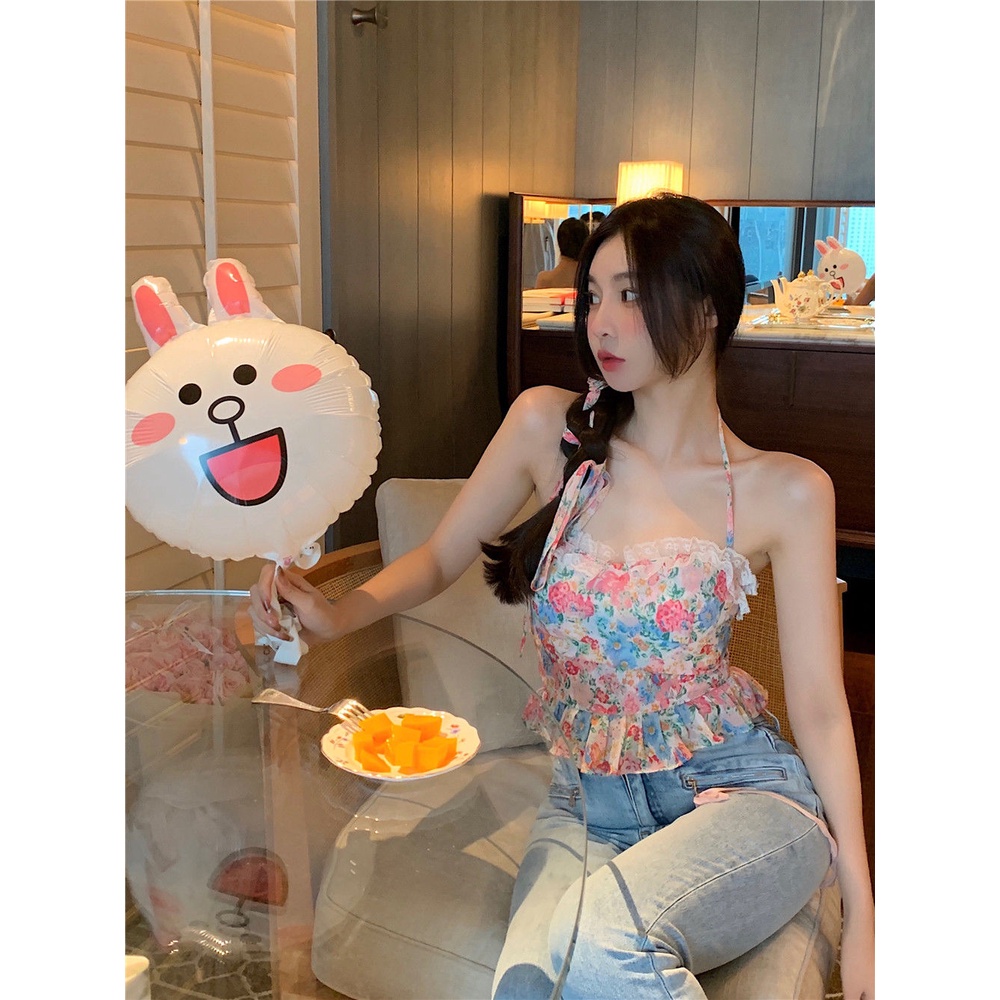 Áo Dây Hoa Thời Trang Mùa Hè Pháp Dành Cho Nữ