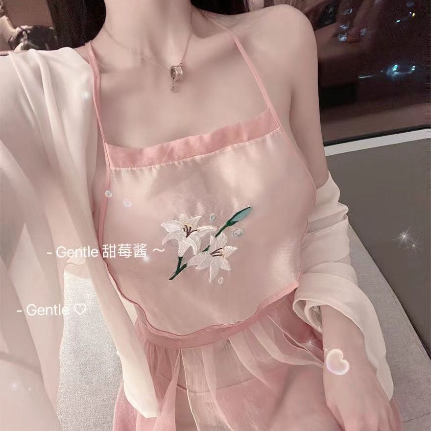 Đầm Ngủ Vải Gạc Siêu Mỏng Che Bụng Phong Cách Trung Hoa Cổ Điển Dễ Thương 3.320