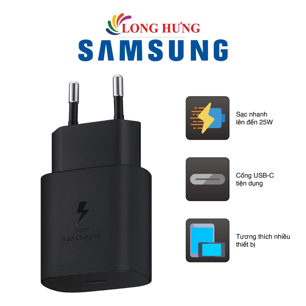 Cốc sạc Samsung Travel Adapter PD25W 1Type-C EP-TA800N - Hàng chính hãng