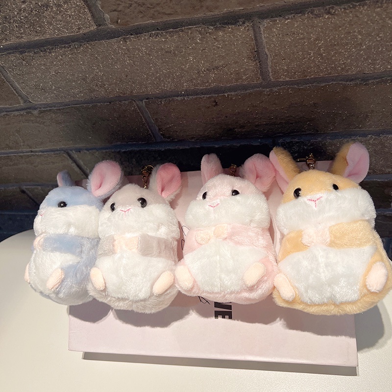 Móc Khóa Hình Chuột Hamster Nhồi Bông Mềm Mại Đáng Yêu