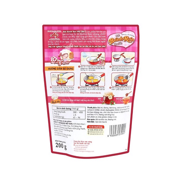 Bột bánh rán Ajinomoto Doremon vị truyền thống gói 200g