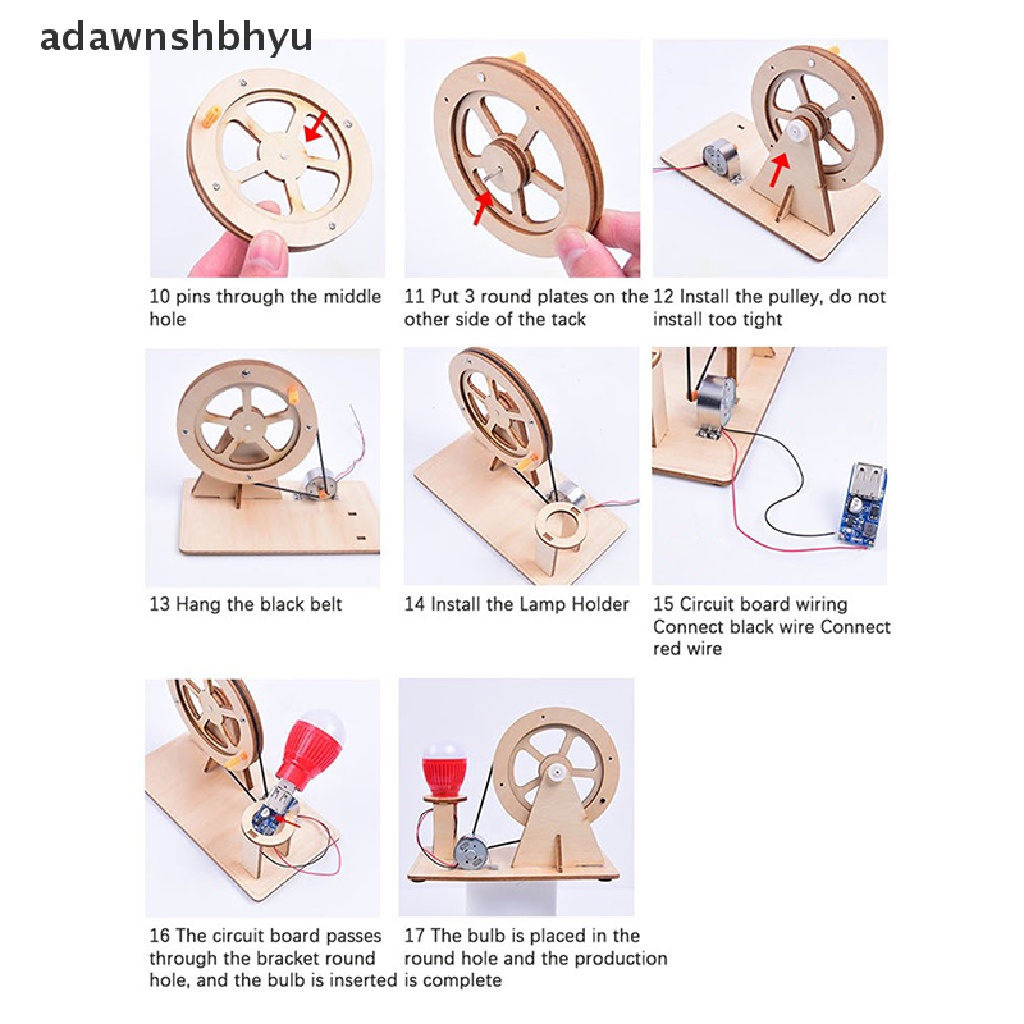 Máy Phát Điện Quay Tay Thí Nghiệm Vật Lý adawnshbhyu DIY Thiết Thực Cho Học Sinh