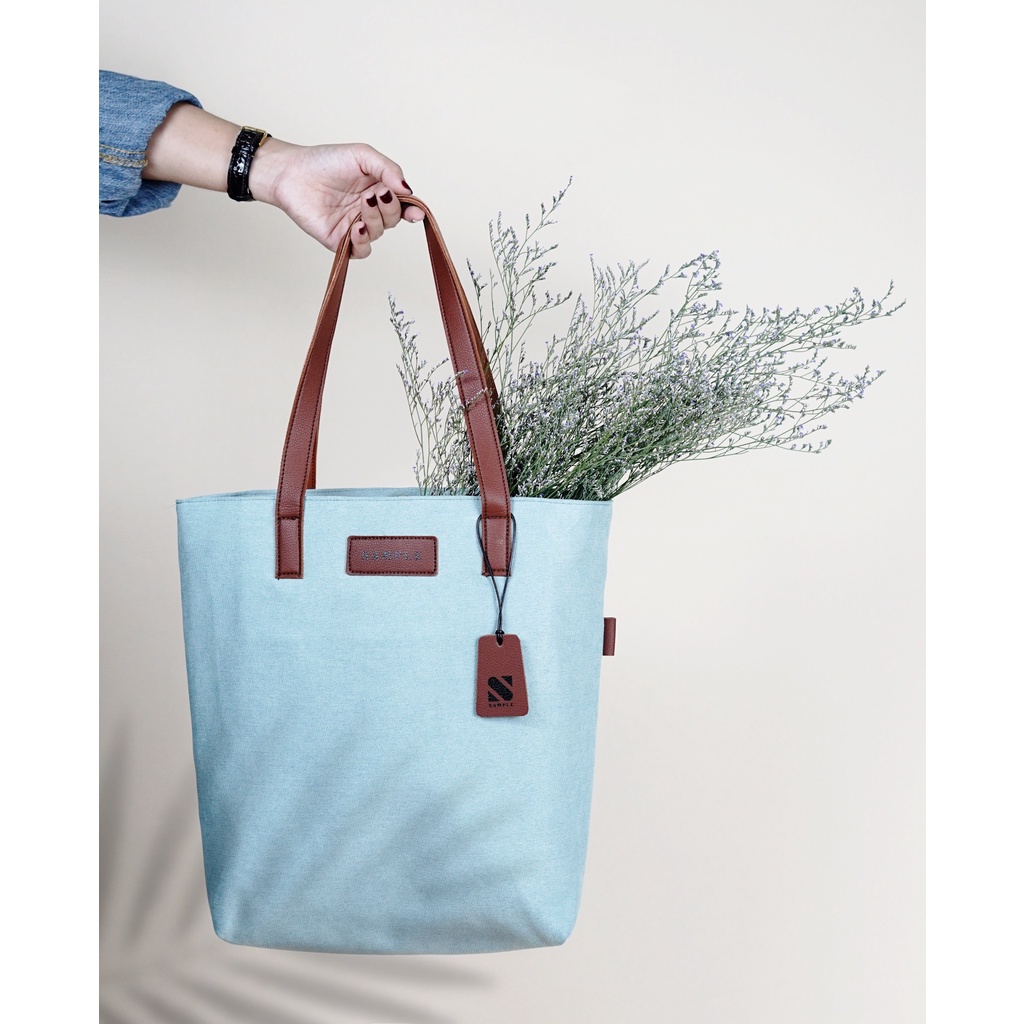 Túi tote phong cách Nhật Bản - Sample Minny-Sky Blue