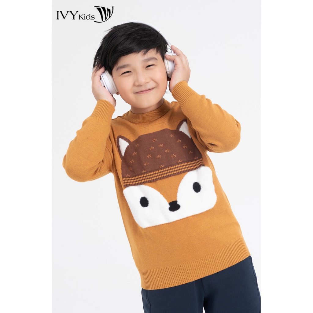 Áo len dệt hình thú bé trai IVY moda MS 58K1279