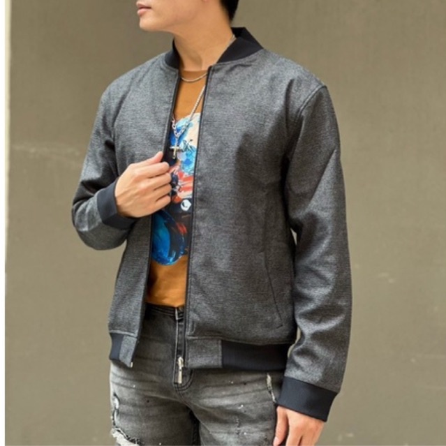 Áo khoác Zara Bomber vải kate dệt basic men hàng xuất xịn cao cấp