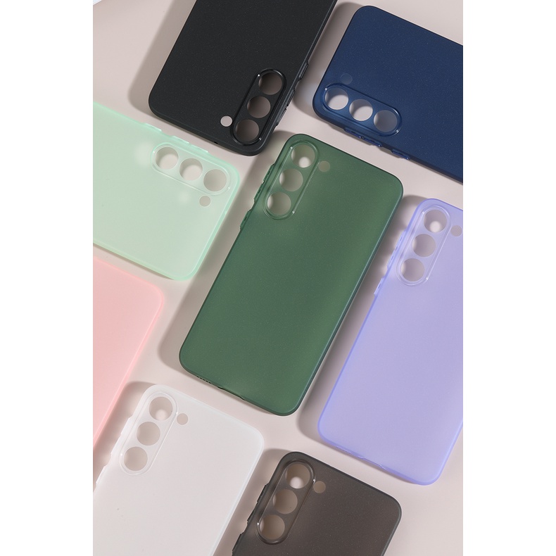 Ốp Điện Thoại Silicon Nhám Trong Suốt Cho Samsung Glaxy S23 S22 Ultra