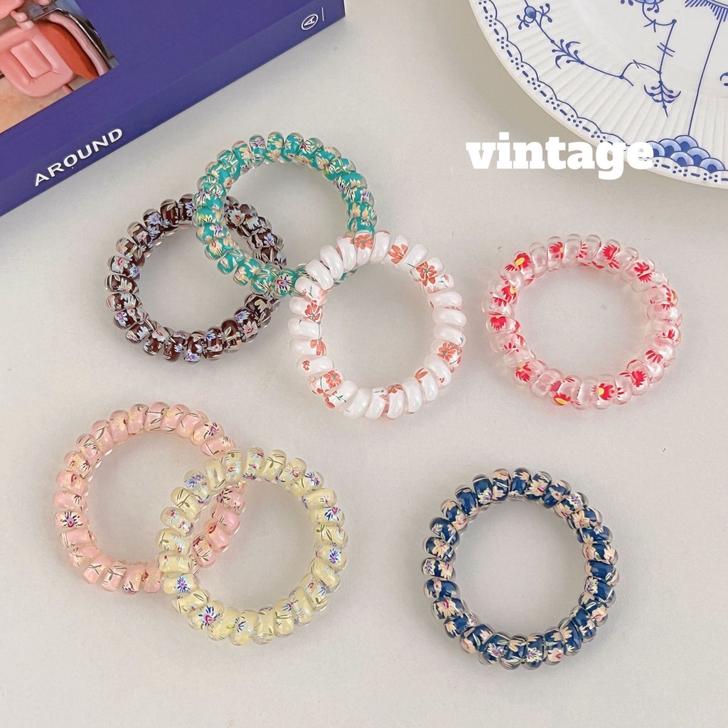 Dây Buộc Tóc YoYo Họa Tiết Hoa Màu Kẹo Trong Suốt Dễ Thương Cho Nữ