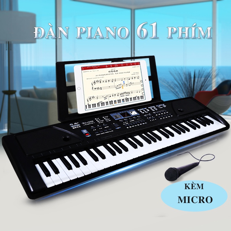 ĐÀN PIANO ĐIỆN TỬ CHO BÉ CÓ KÈM MIC- ĐÀN ĐIỆN TỬ 61 PHÍM CHO NGƯỜI MỚI TẬP- ĐÀN ORGIAN 61 PHÍM