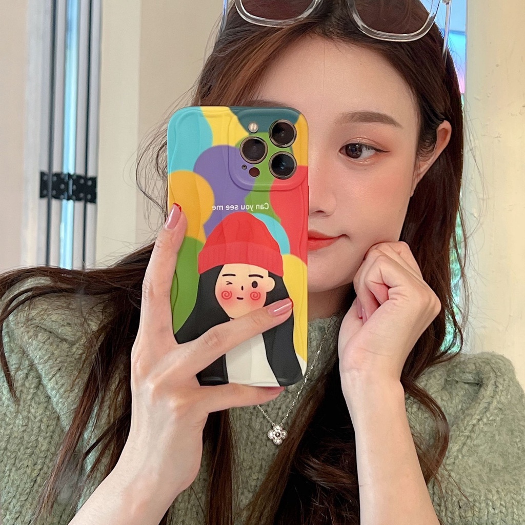 Ốp Điện Thoại Họa Tiết Hoạt Hình Nhiều Màu Chống Sốc Cho iPhone11 12 13pro / max 14pro