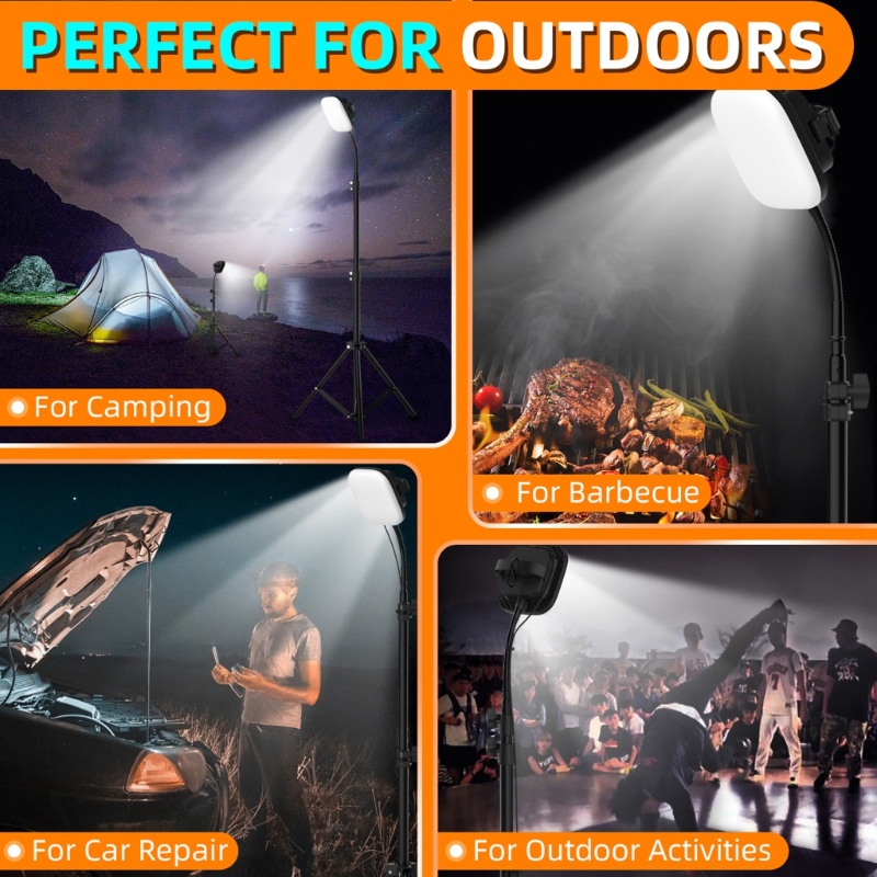 Đèn Led Cắm Trại 1200 Lumens Có Chân Tripod Tiện Dụng