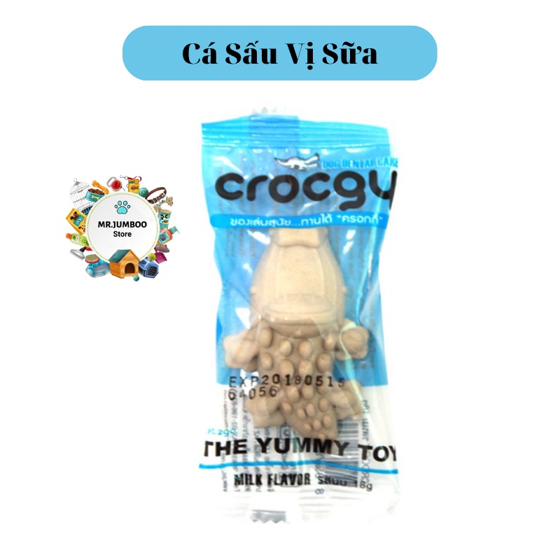 Thức ăn snack cá sấu mài răng Crocgy cho chuột hamster,nhím,sóc,chó,pet nhỏ thơm ngon bổ dưỡng 4 vị nhập Thailan 18gr