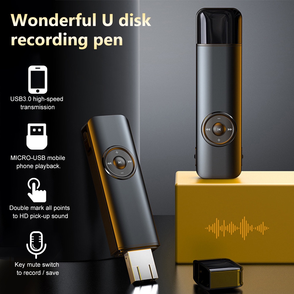 Máy Ghi Âm Giọng Nói Kỹ Thuật Số Sạc USB Mini Cho Họp / Máy Tính